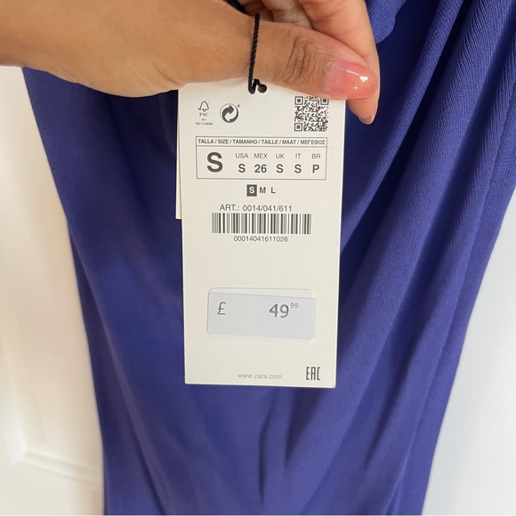 Zara Purple Knit Dress - Picture 3 of 9